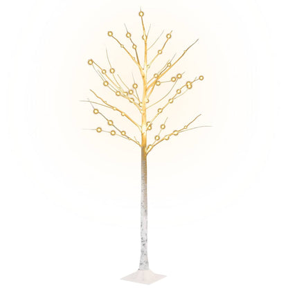 LED-Birke Warmweiß 72 LEDs 150 cm