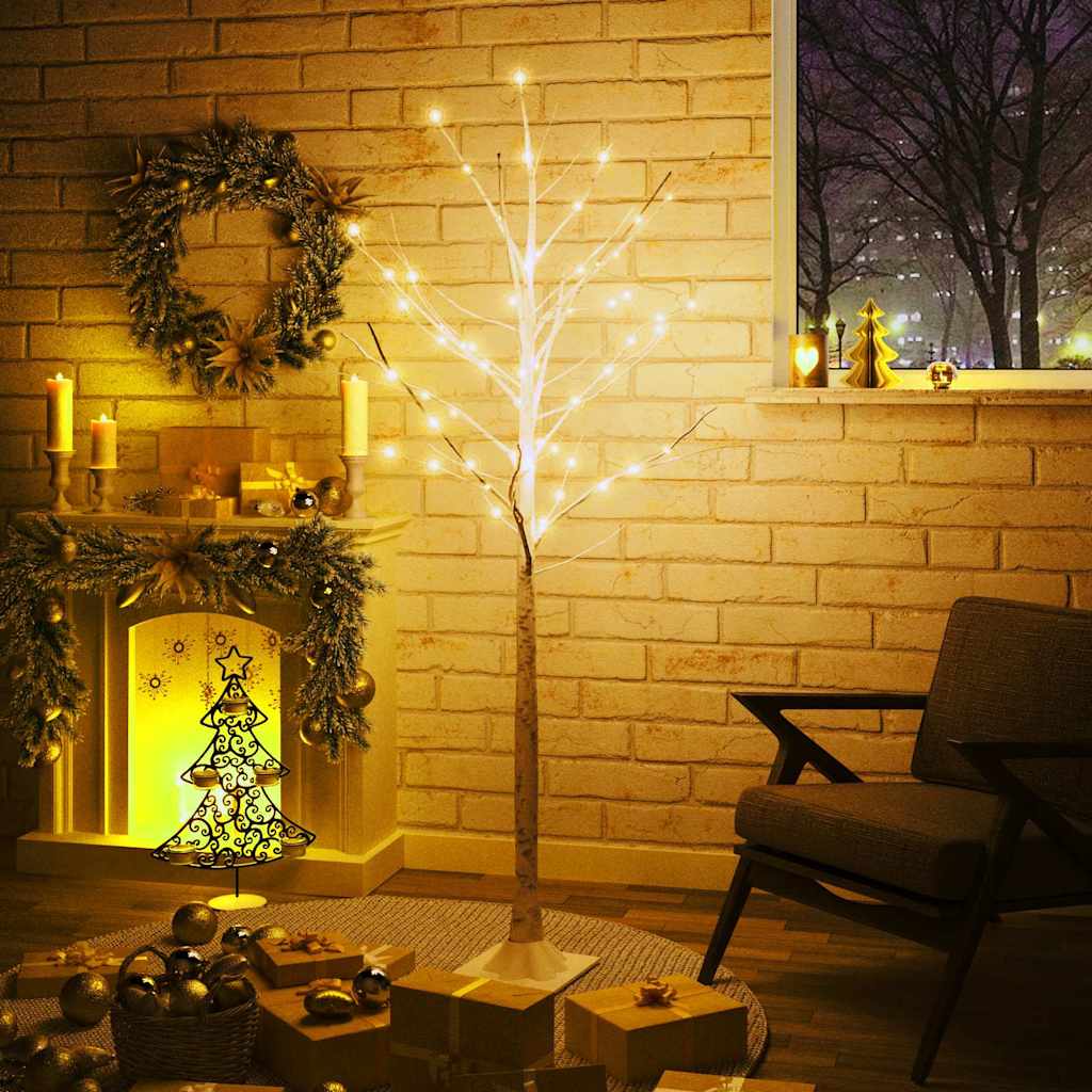 LED-Birke Warmweiß 96 LEDs 180 cm