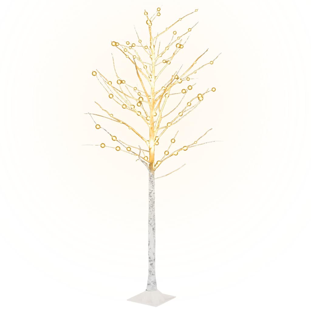 LED-Birke Warmweiß 128 LEDs 220 cm