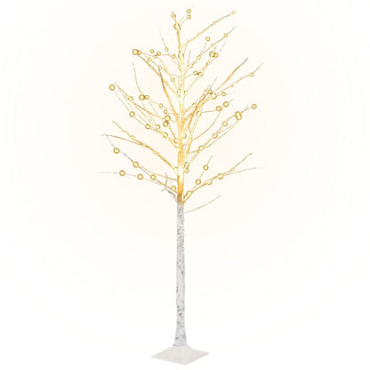 LED-Birke Warmweiß 128 LEDs 220 cm