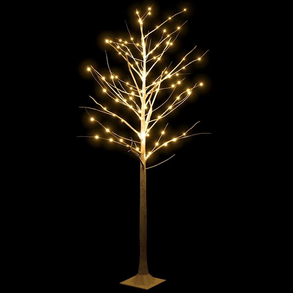 LED-Birke Warmweiß 128 LEDs 220 cm