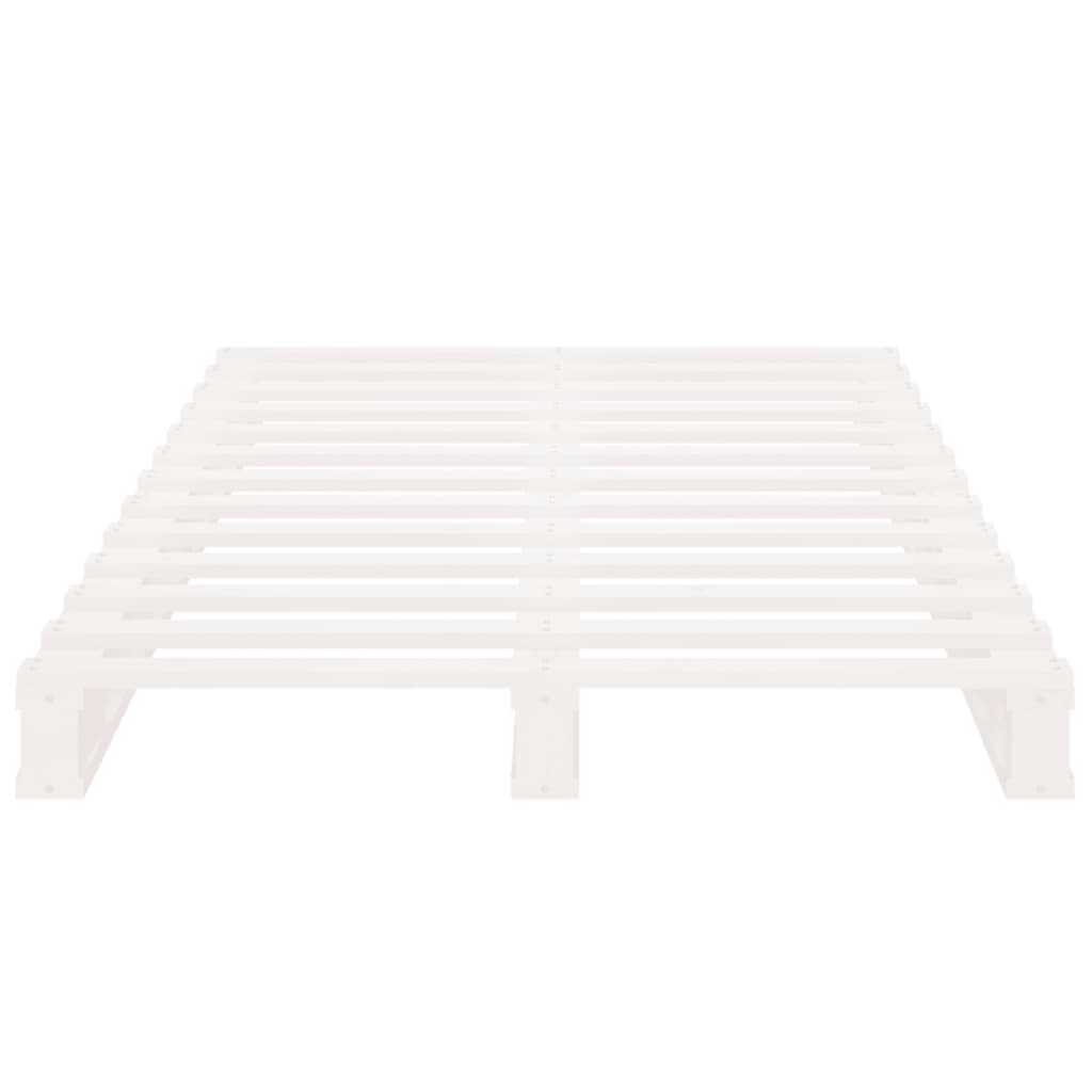 Lit palette blanc 90x200 cm bois de pin massif