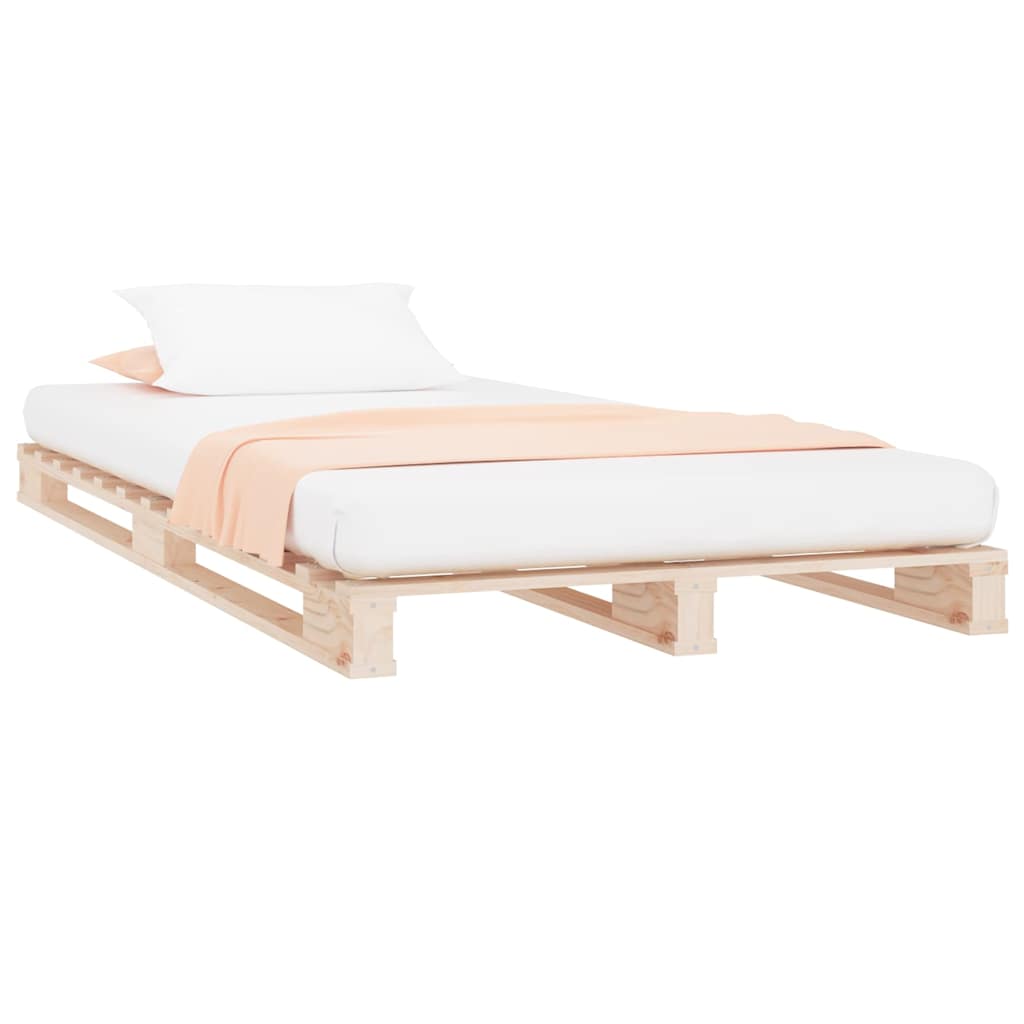 Palettenbett 90x190 cm Massivholz Kiefer