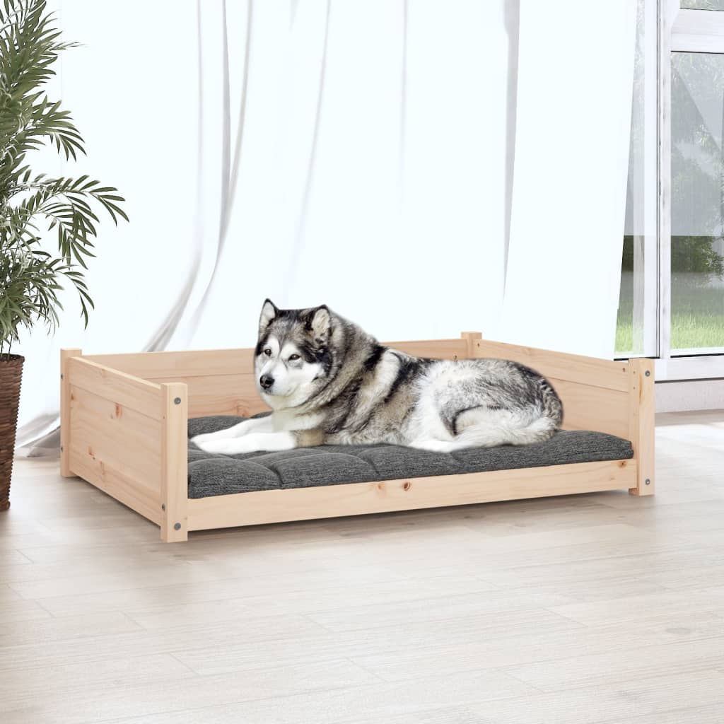 Hundebett 105,5x75,5x28 cm Massivholz Kiefer