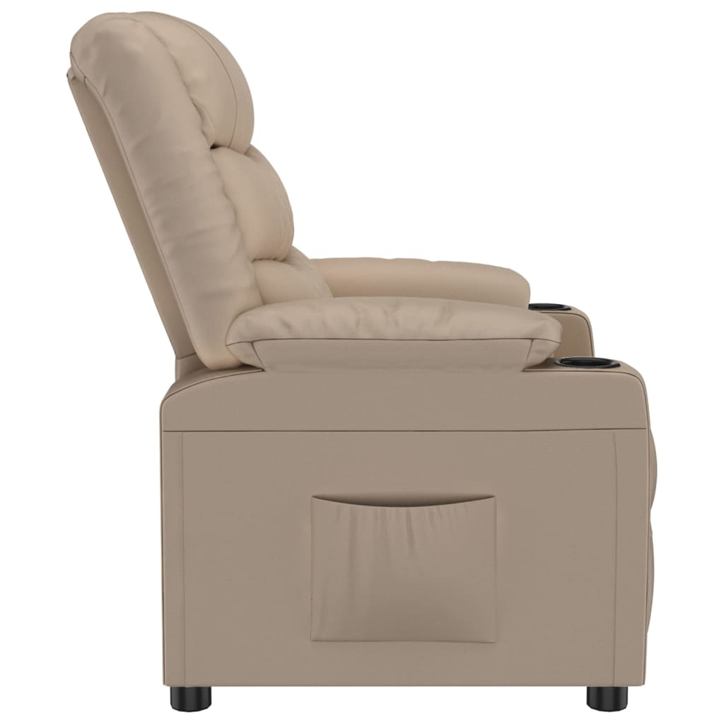 Relaxsessel Cappuccino-Braun Kunstleder
