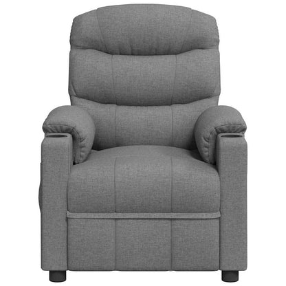 Massagesessel Hellgrau Stoff