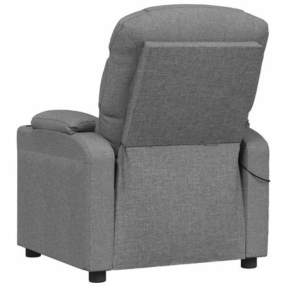 Massagesessel Hellgrau Stoff