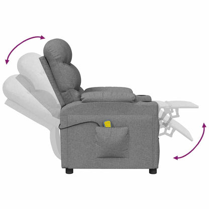 Massagesessel Hellgrau Stoff