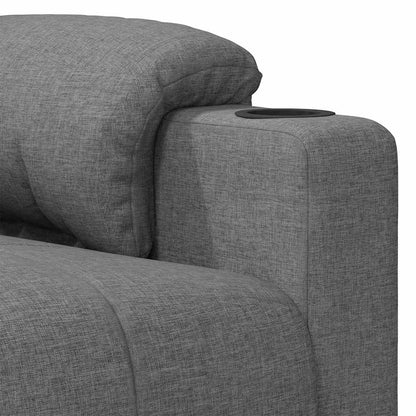 Massagesessel Hellgrau Stoff