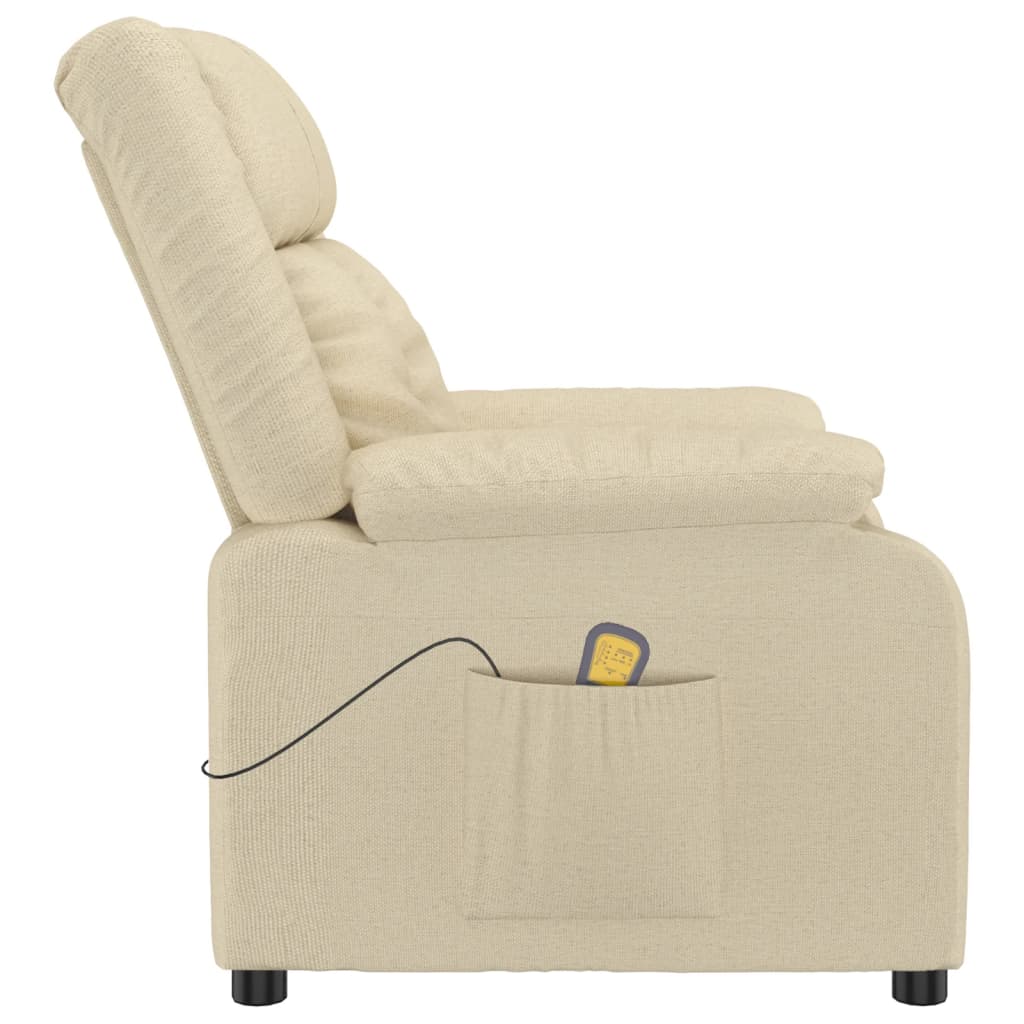 Massagesessel Creme Stoff