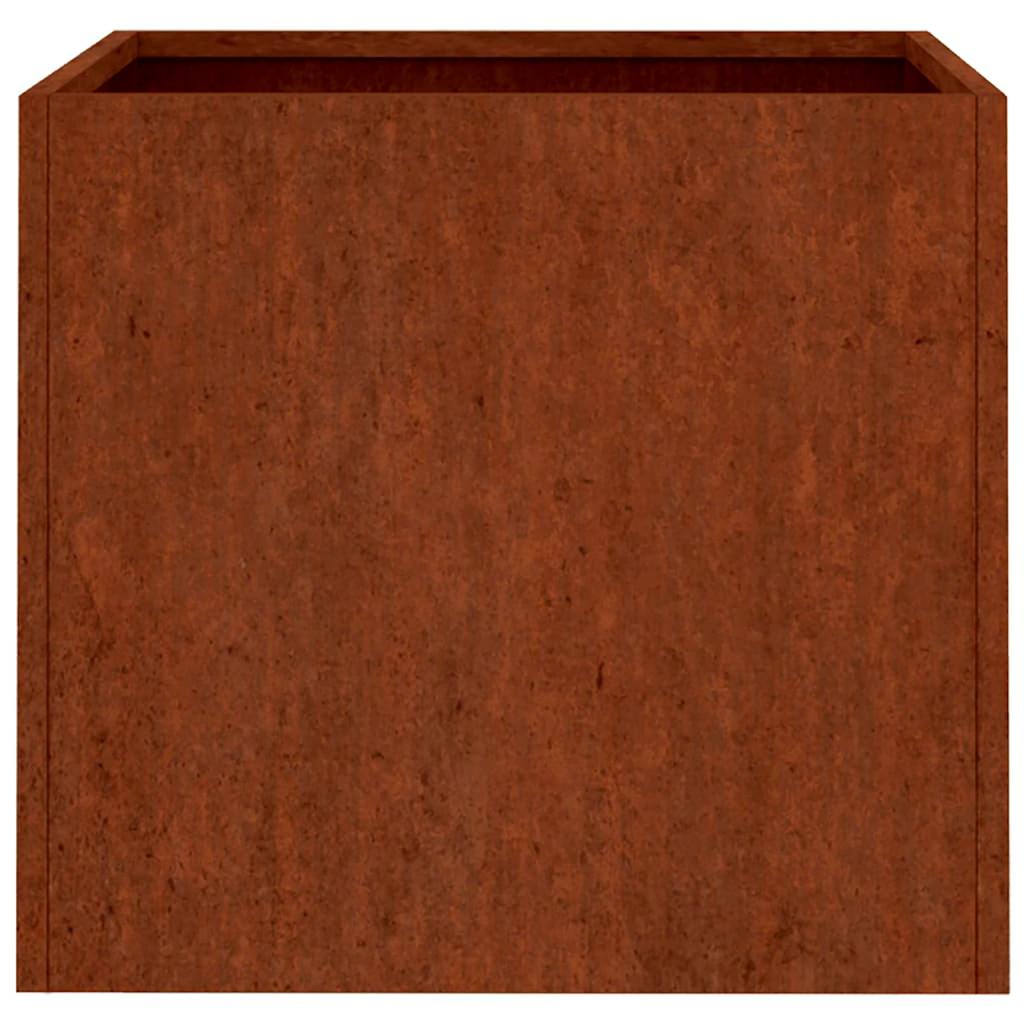 Pflanzkübel 2 Stk. 49x47x46 cm Cortenstahl