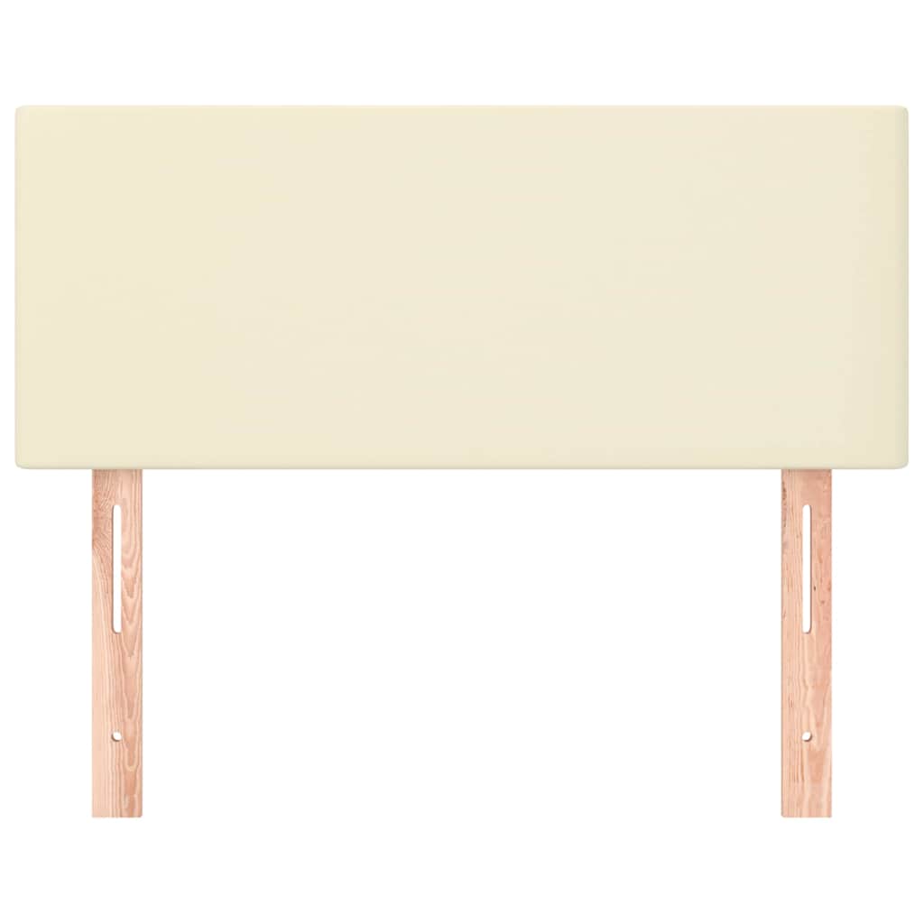 Kopfteil Creme 100x5x78/88 cm Kunstleder