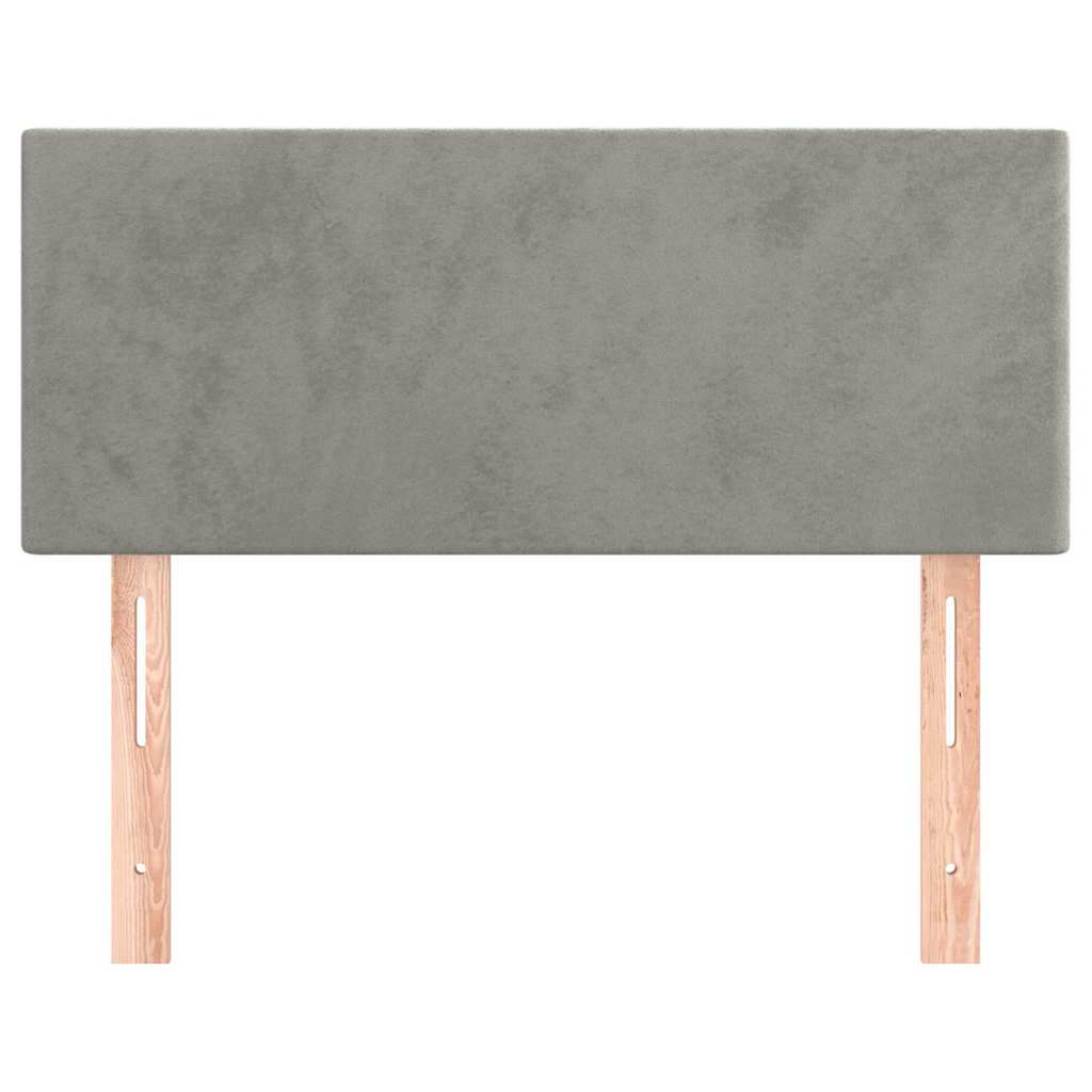 Kopfteil Hellgrau 100x5x78/88 cm Samt