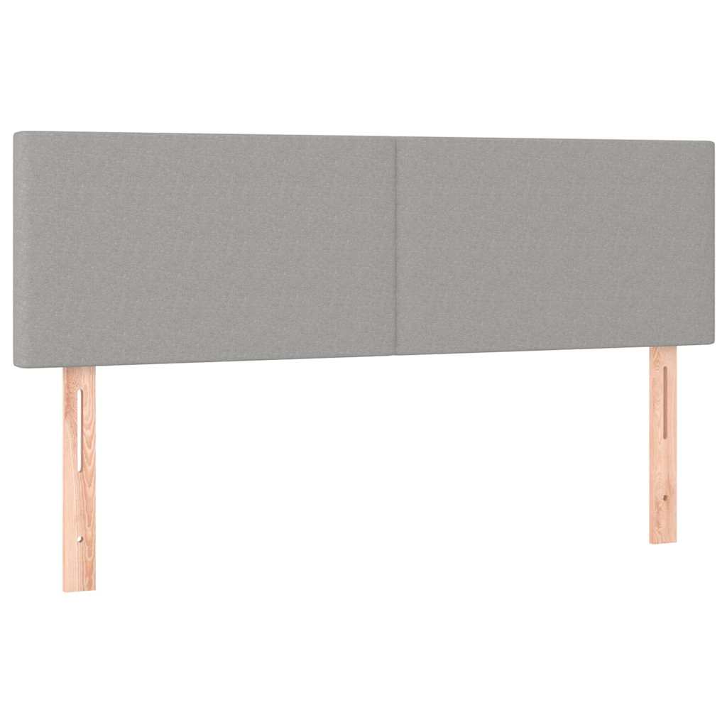 Kopfteile Hellgrau 144x5x78/88 cm Stoff