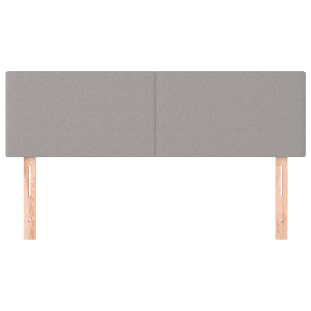 Kopfteile Hellgrau 144x5x78/88 cm Stoff