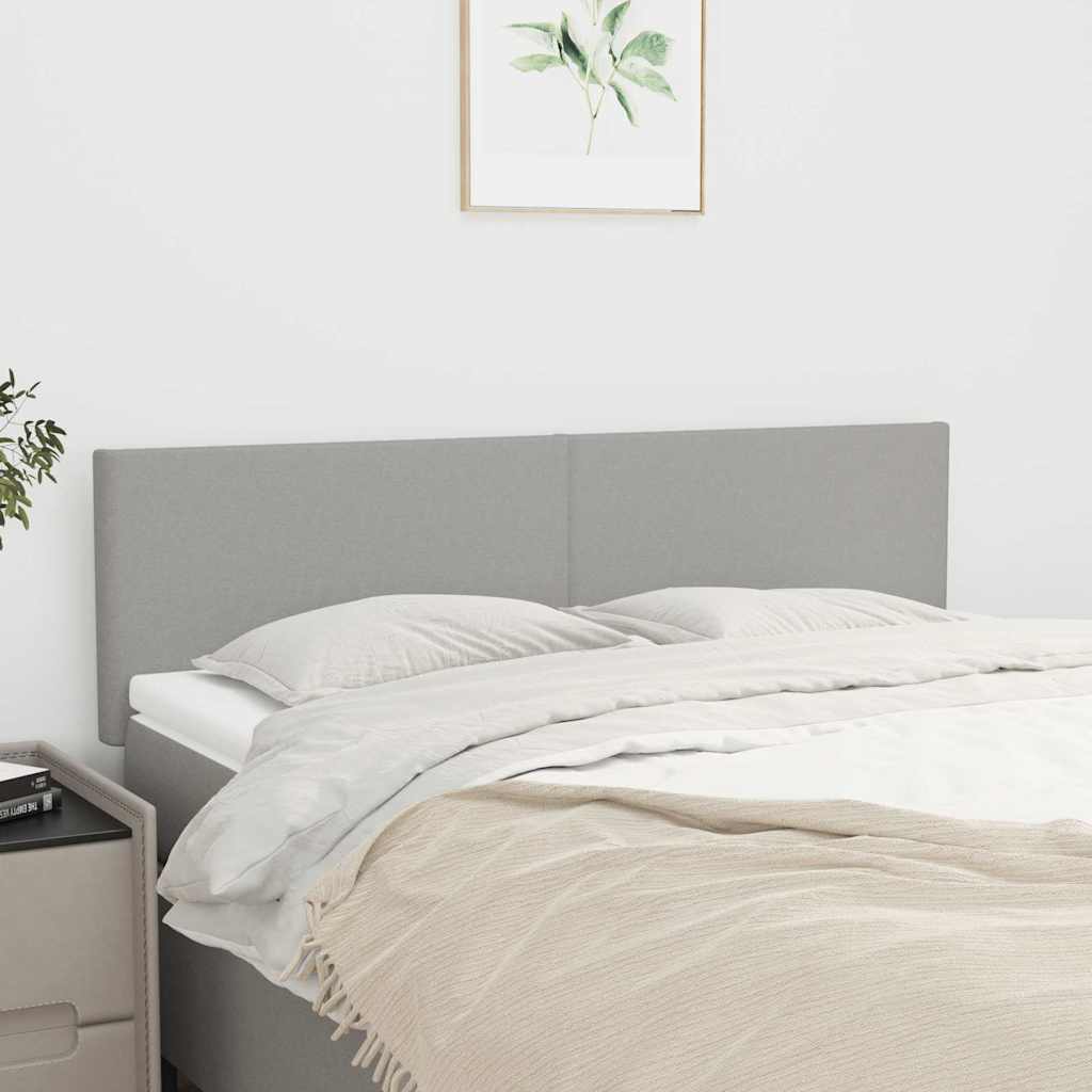 Kopfteile Hellgrau 144x5x78/88 cm Stoff