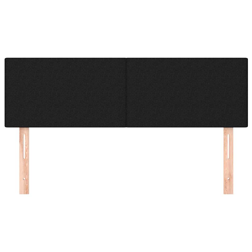 Kopfteile Schwarz 144x5x78/88 cm Stoff