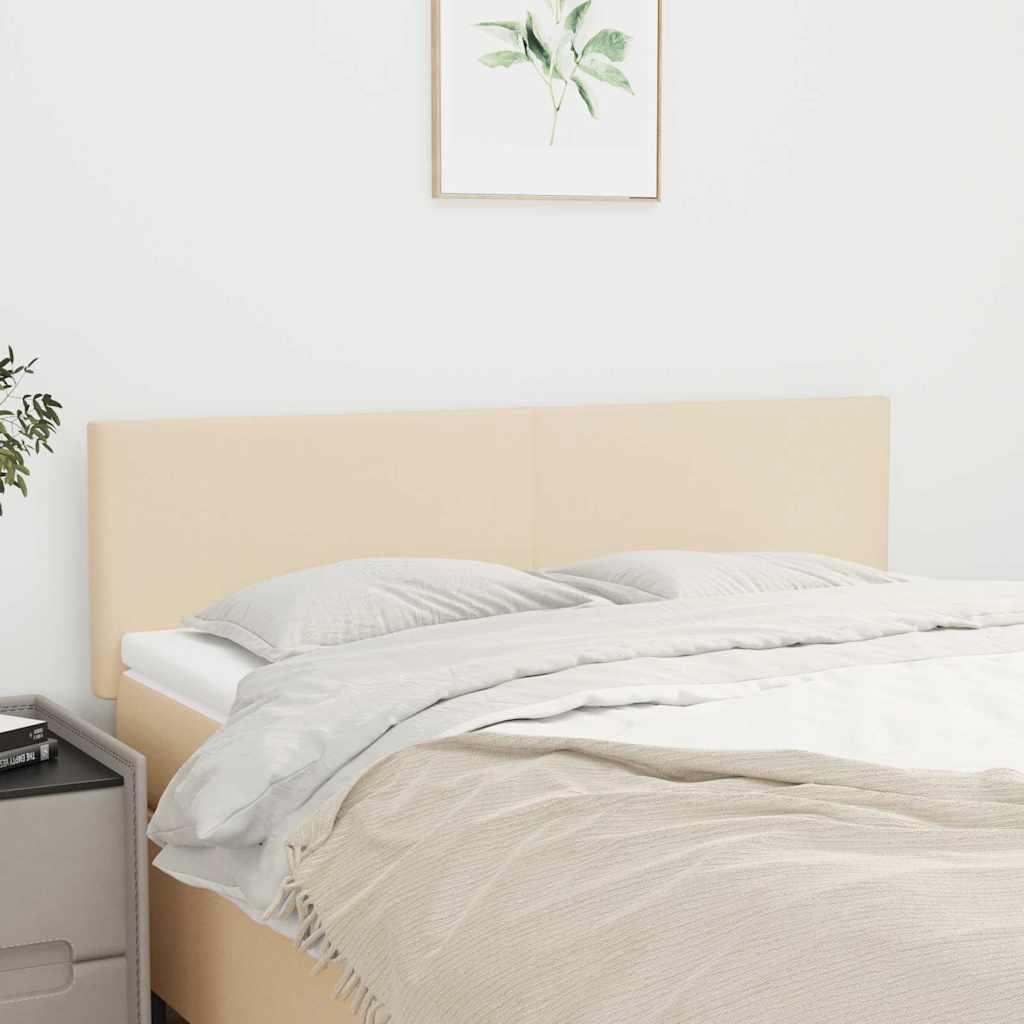 Kopfteile Creme 144x5x78/88 cm Stoff