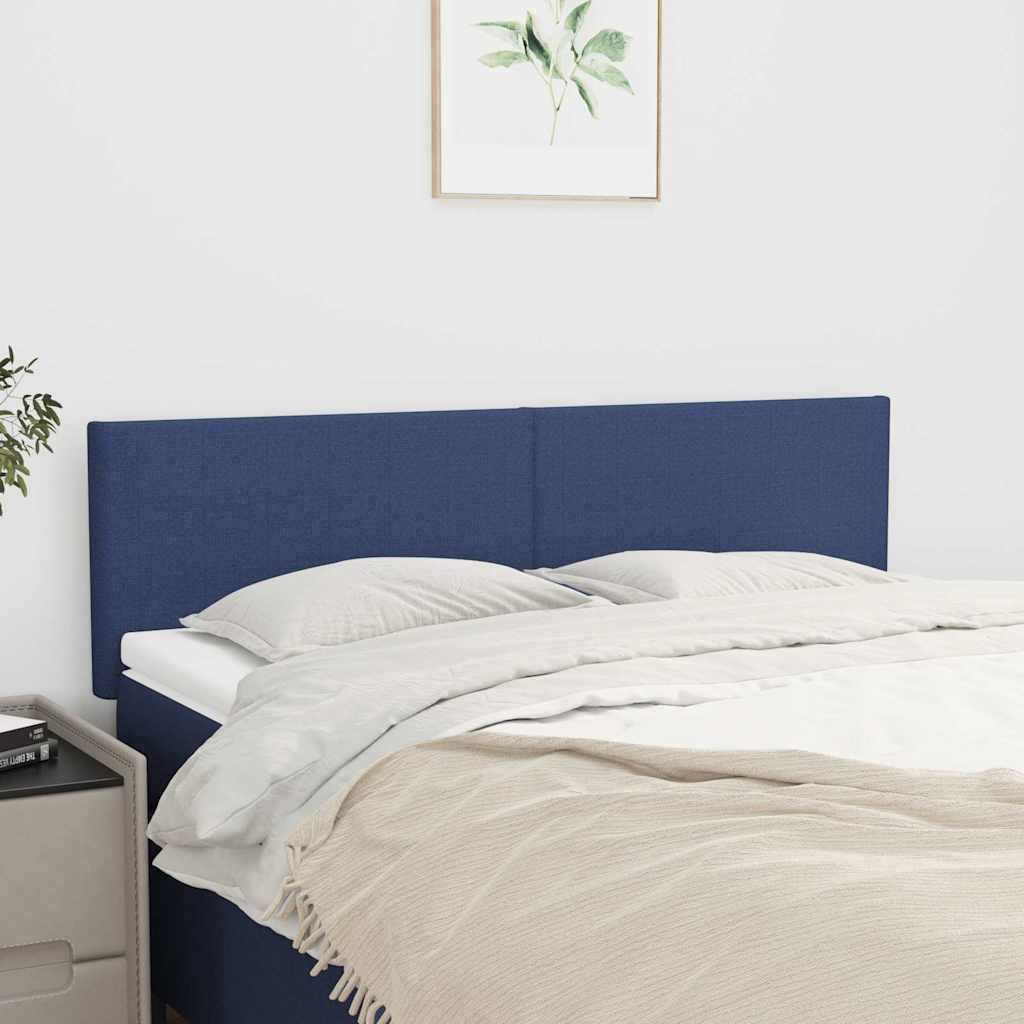 Kopfteile Blau 144x5x78/88 cm Stoff