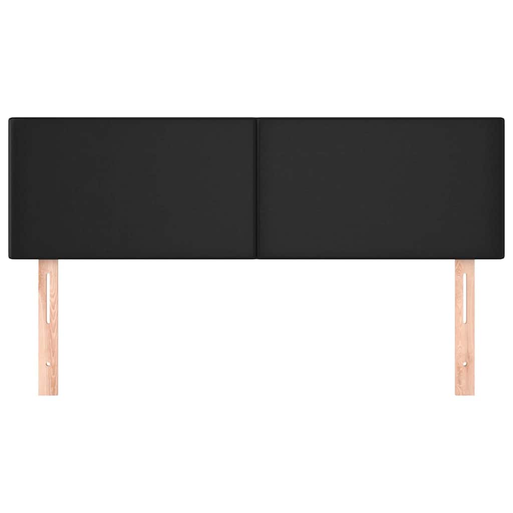 Kopfteile Schwarz 144x5x78/88 cm Kunstleder