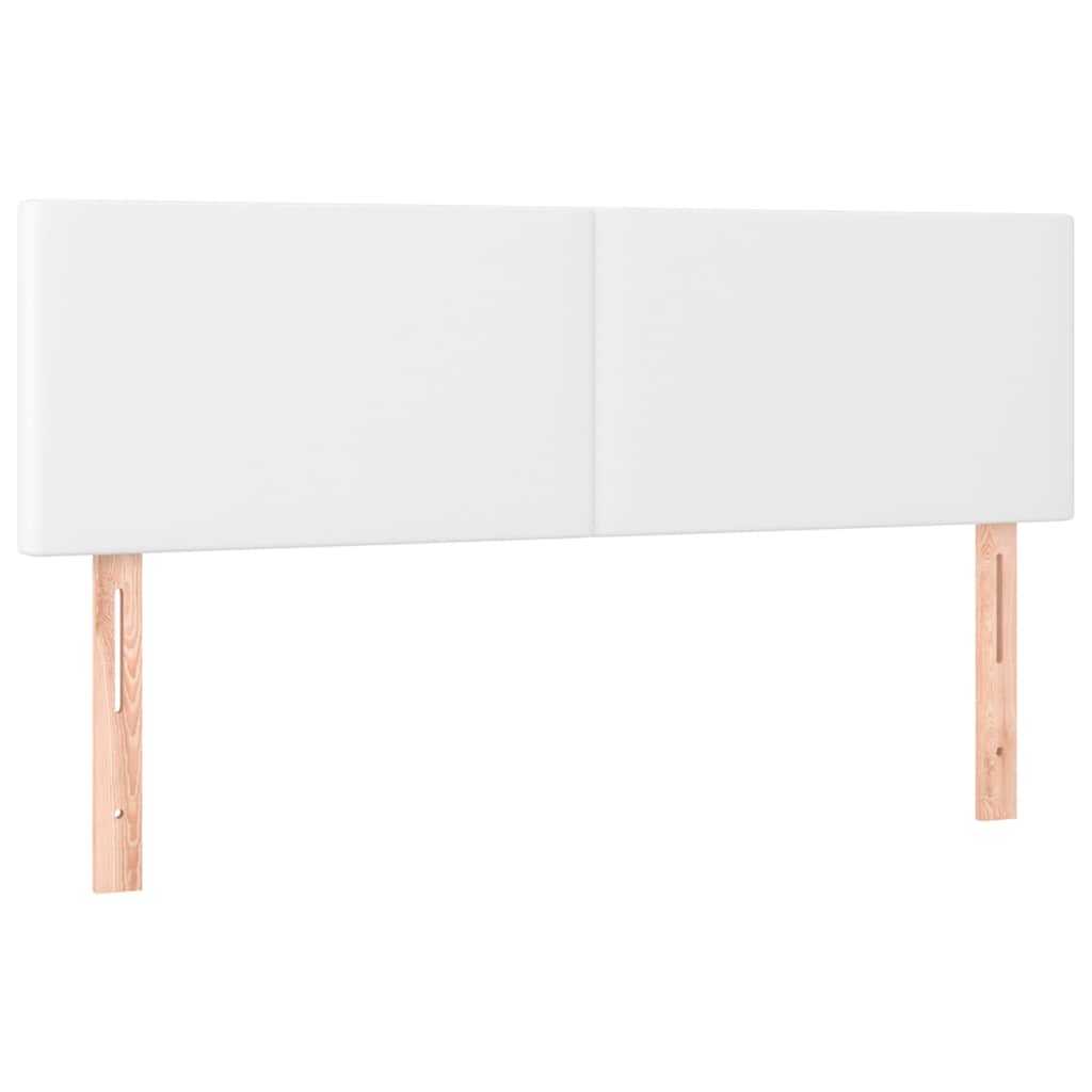 Kopfteile Weiß 144x5x78/88 cm Kunstleder