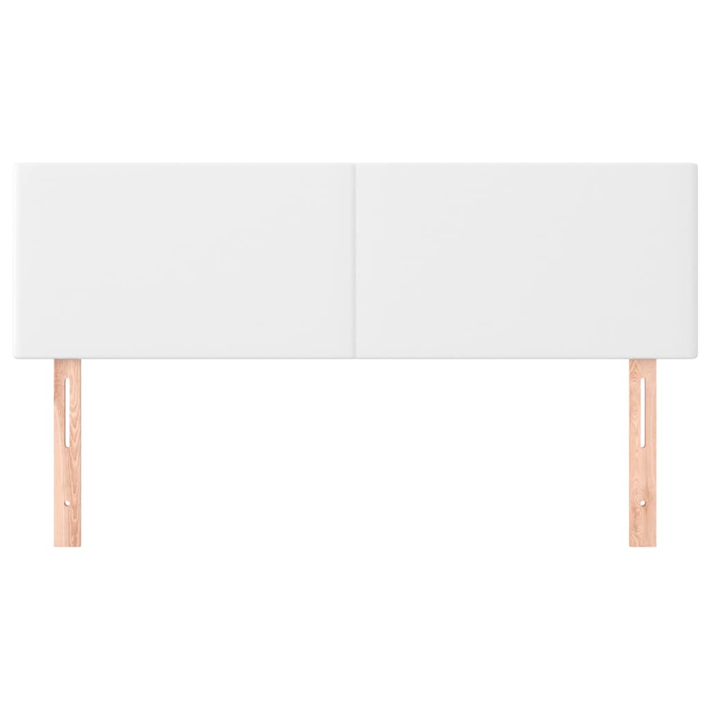 Kopfteile Weiß 144x5x78/88 cm Kunstleder