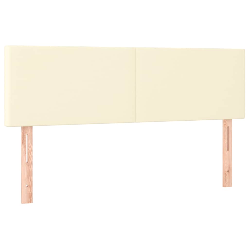 Kopfteile Creme 144x5x78/88 cm Kunstleder