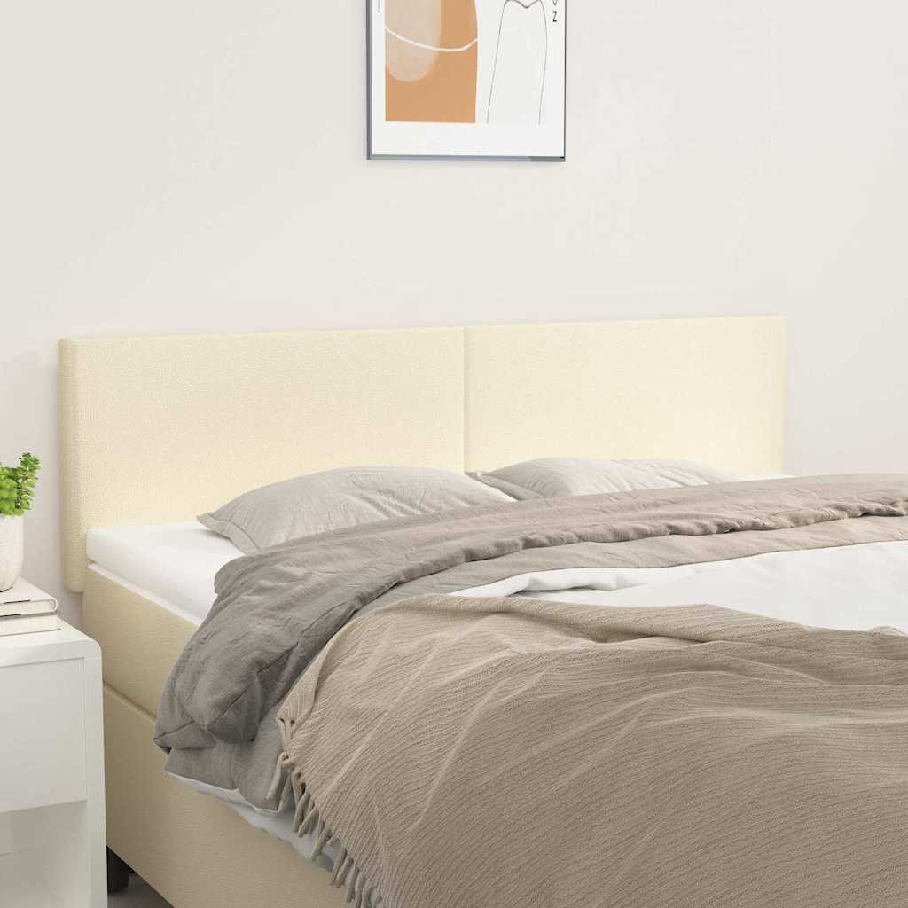 Kopfteile Creme 144x5x78/88 cm Kunstleder