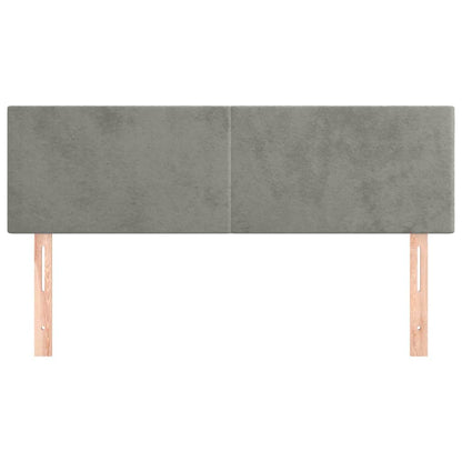 Kopfteile Hellgrau 144x5x78/88 cm Samt