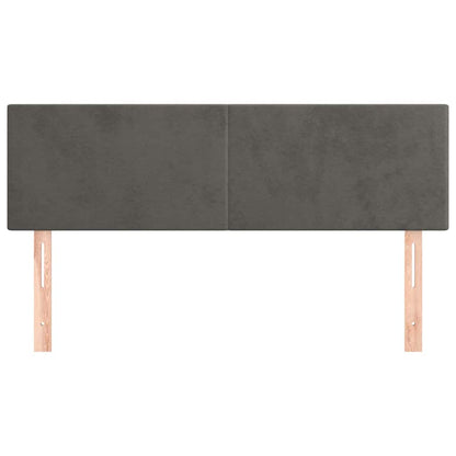 Kopfteile Dunkelgrau 144x5x78/88 cm Samt