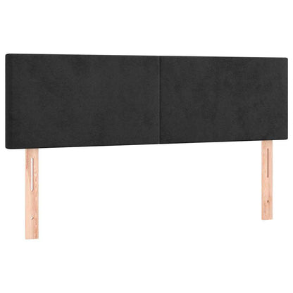 Kopfteile Schwarz 144x5x78/88 cm Samt
