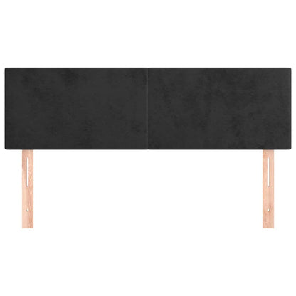 Kopfteile Schwarz 144x5x78/88 cm Samt
