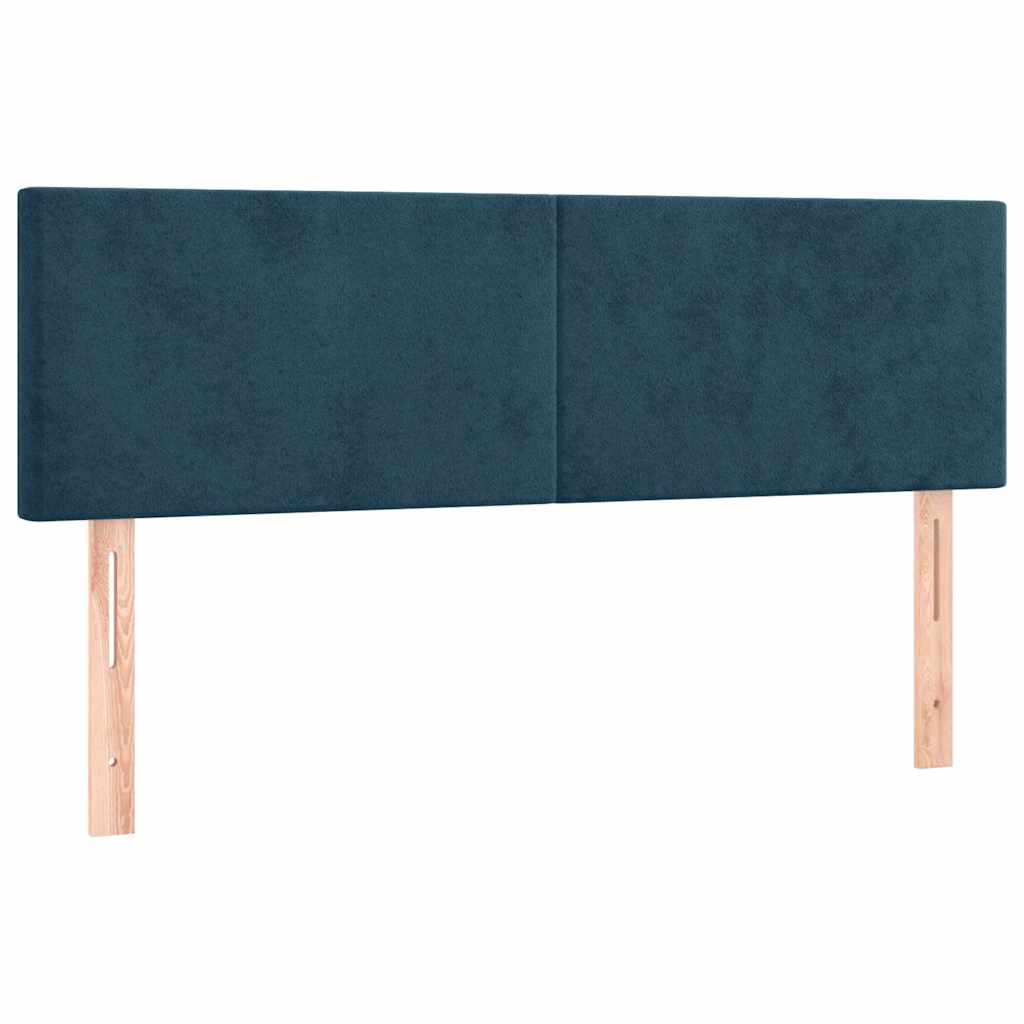 Kopfteile Dunkelblau 144x5x78/88 cm Samt