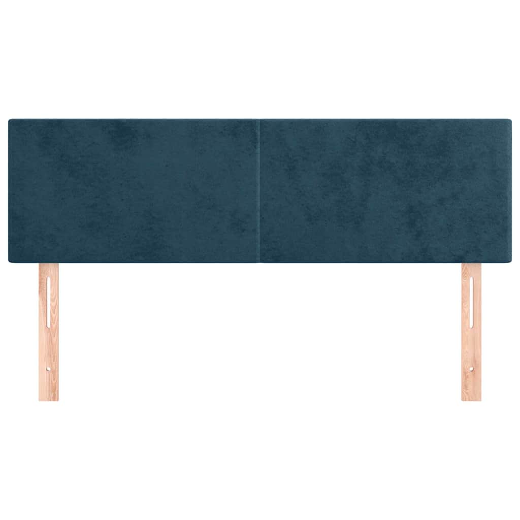 Kopfteile Dunkelblau 144x5x78/88 cm Samt