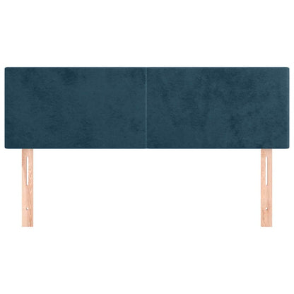 Kopfteile Dunkelblau 144x5x78/88 cm Samt