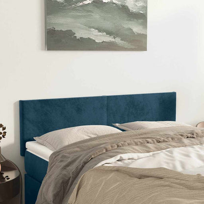 Kopfteile Dunkelblau 144x5x78/88 cm Samt