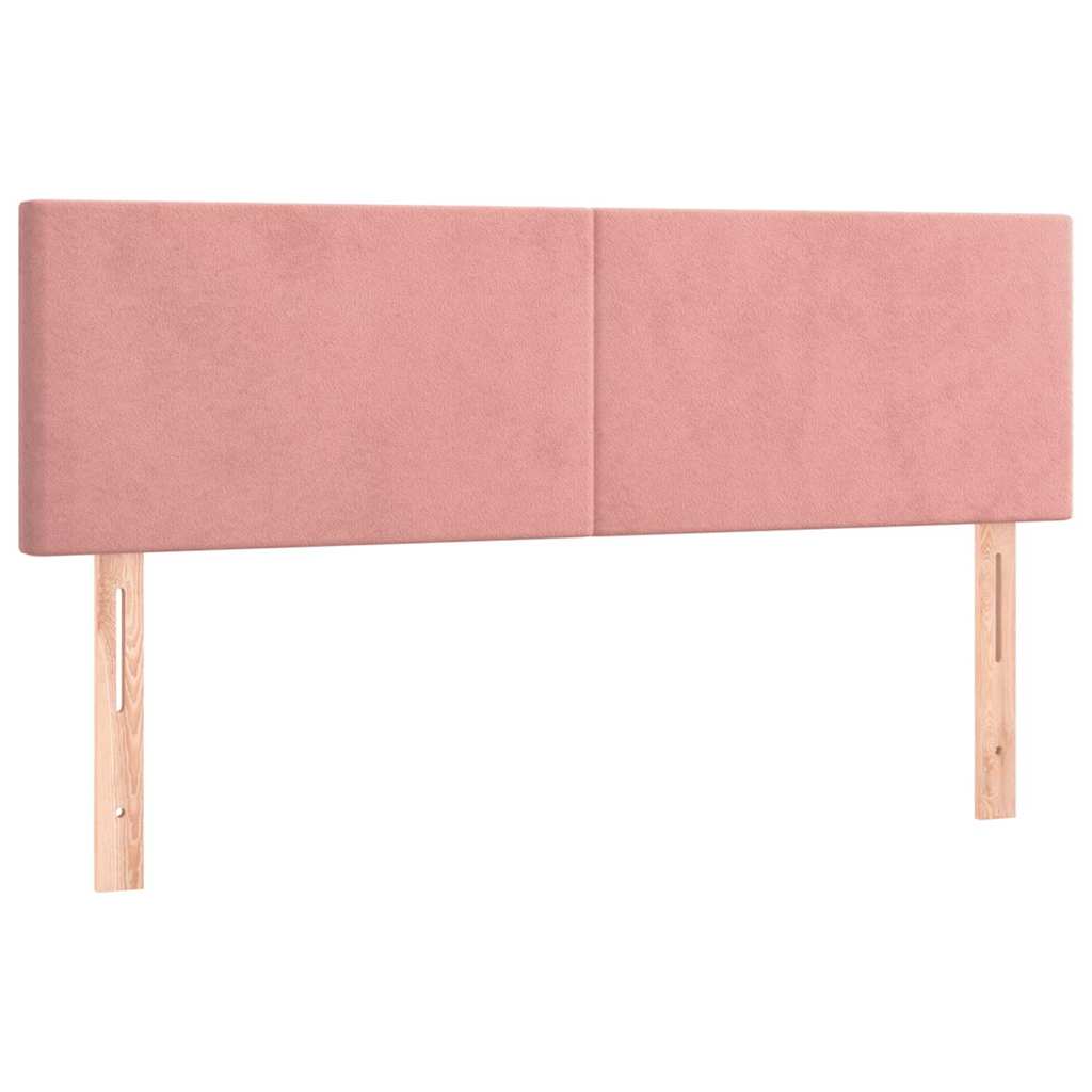 Kopfteile Rosa 144x5x78/88 cm Samt