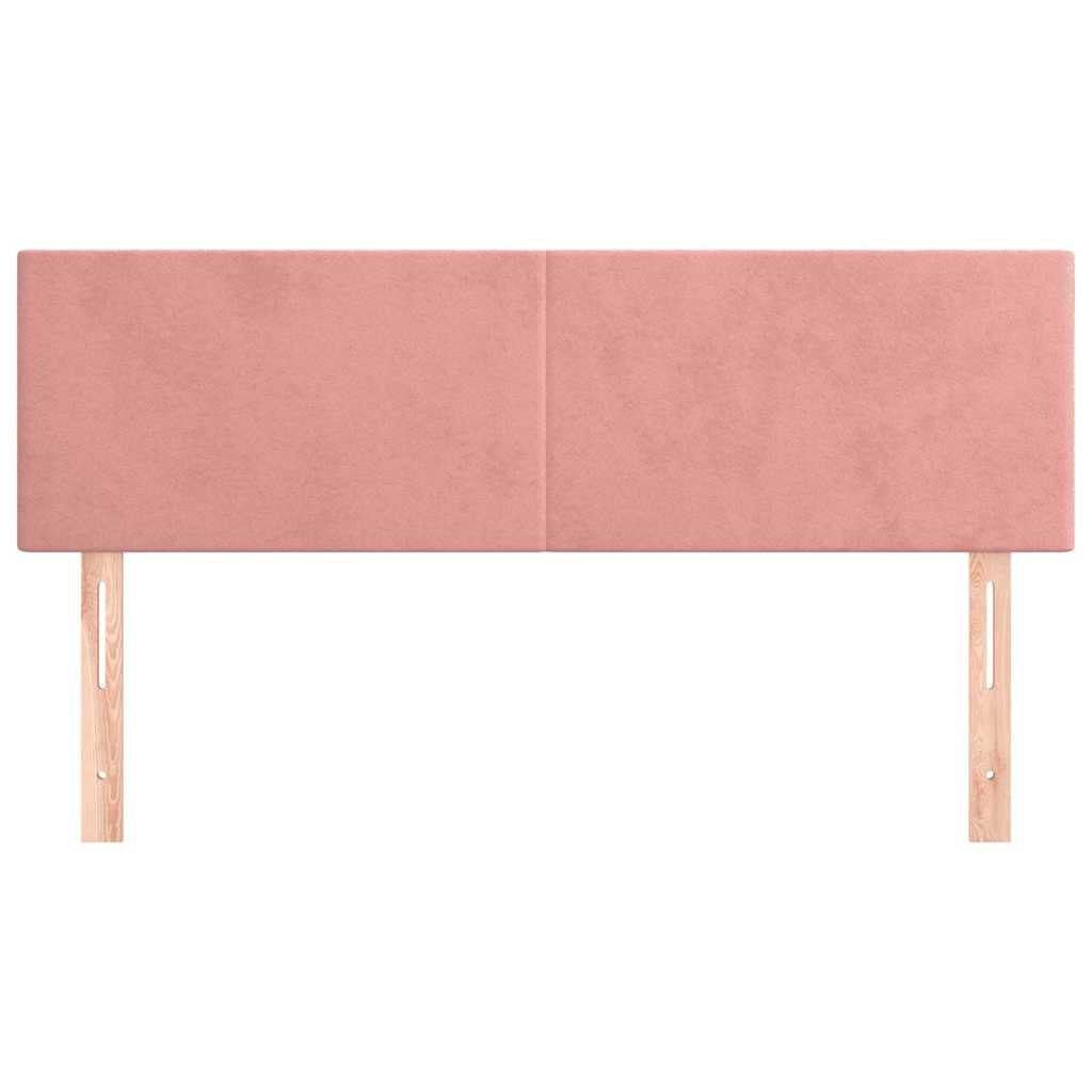 Kopfteile Rosa 144x5x78/88 cm Samt
