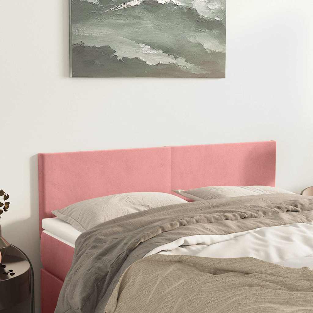 Kopfteile Rosa 144x5x78/88 cm Samt