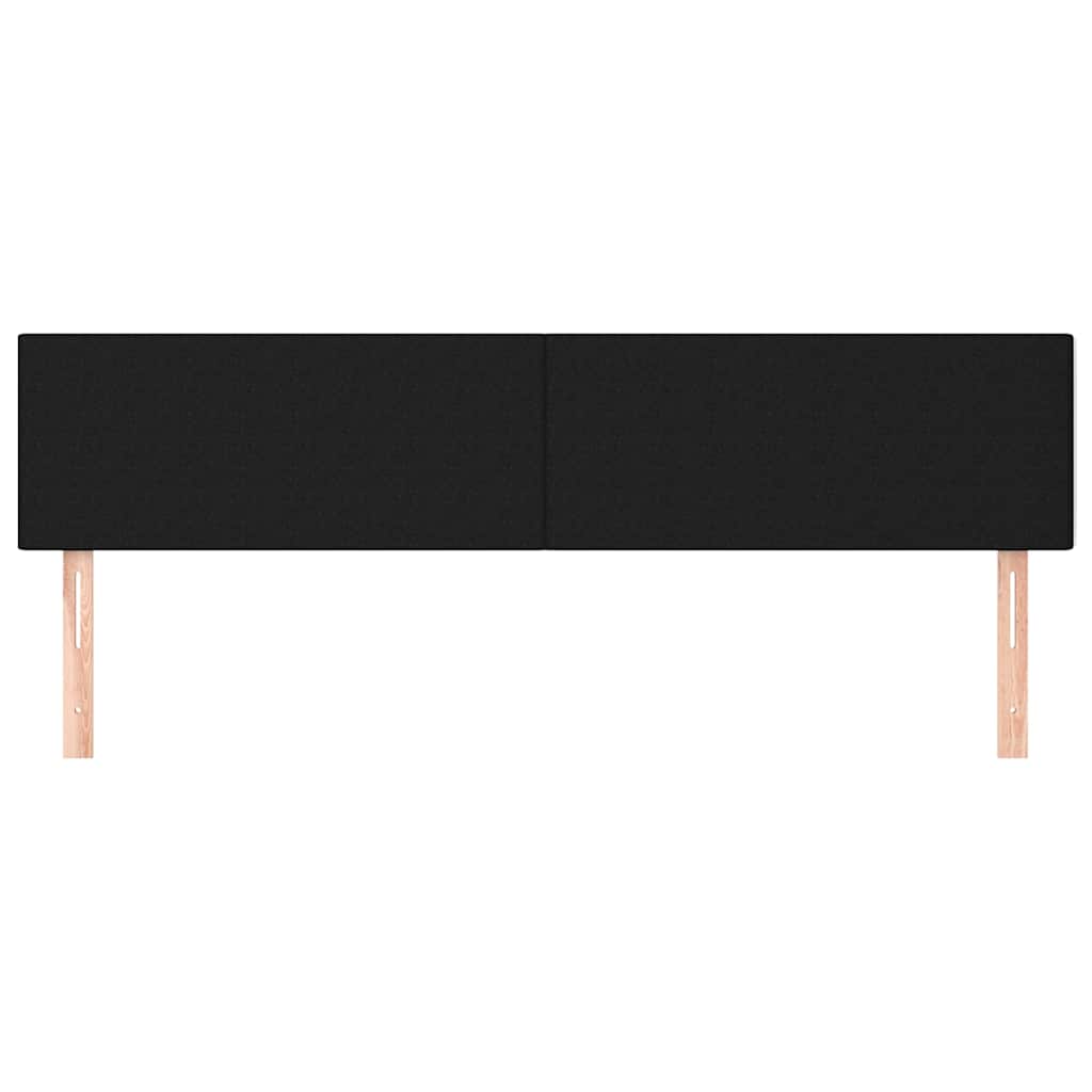 Kopfteile Schwarz 160x5x78/88 cm Stoff