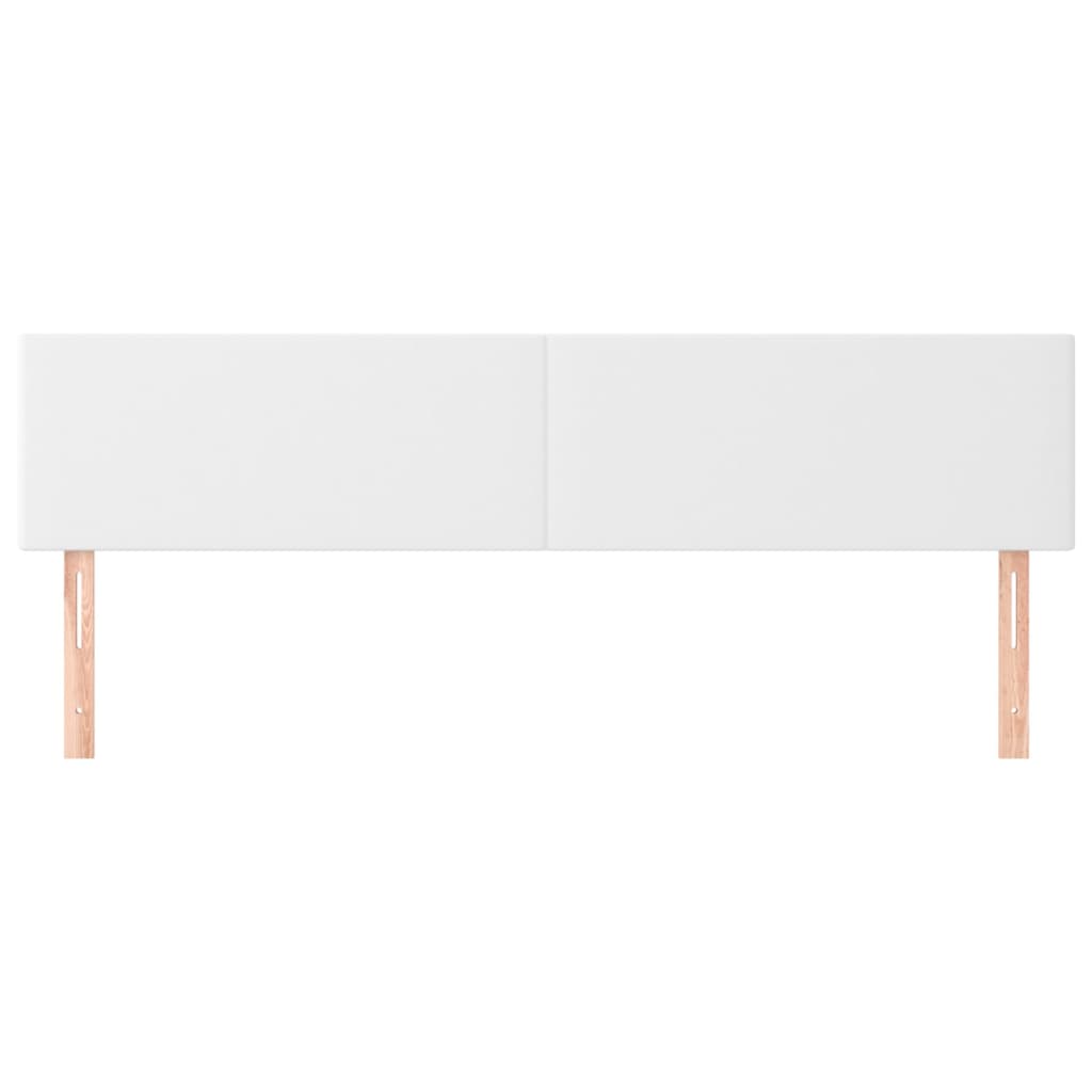 Kopfteile Weiß 160x5x78/88 cm Kunstleder