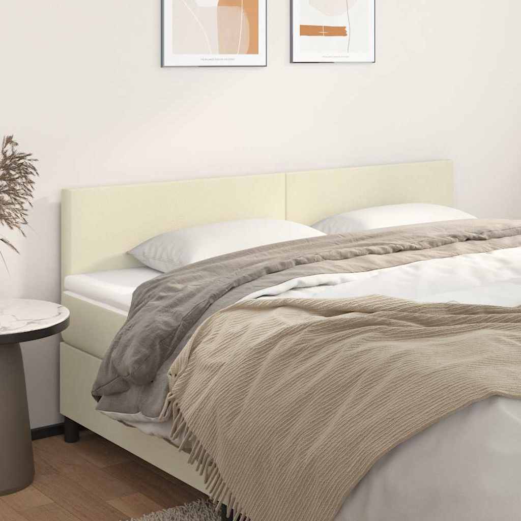 Kopfteile Creme 160x5x78/88 cm Kunstleder