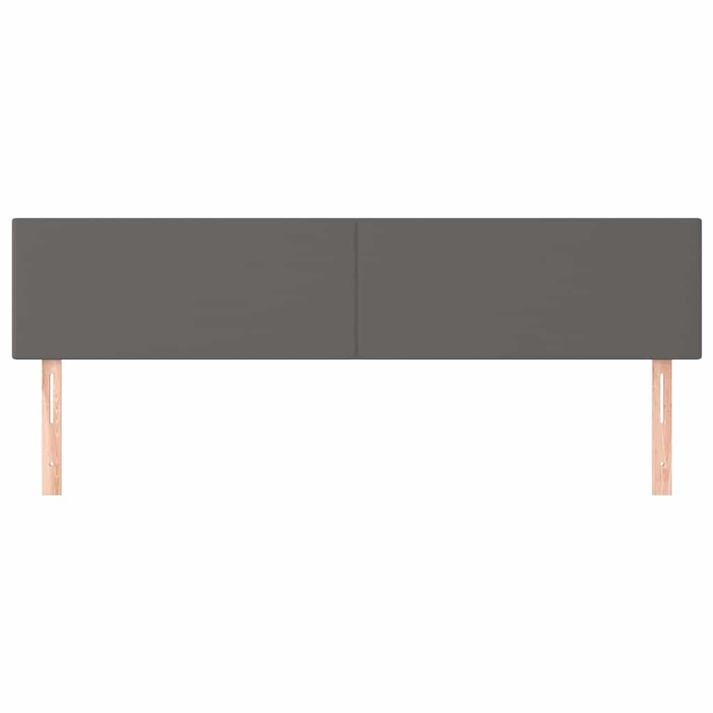Kopfteile Grau 160x5x78/88 cm Kunstleder