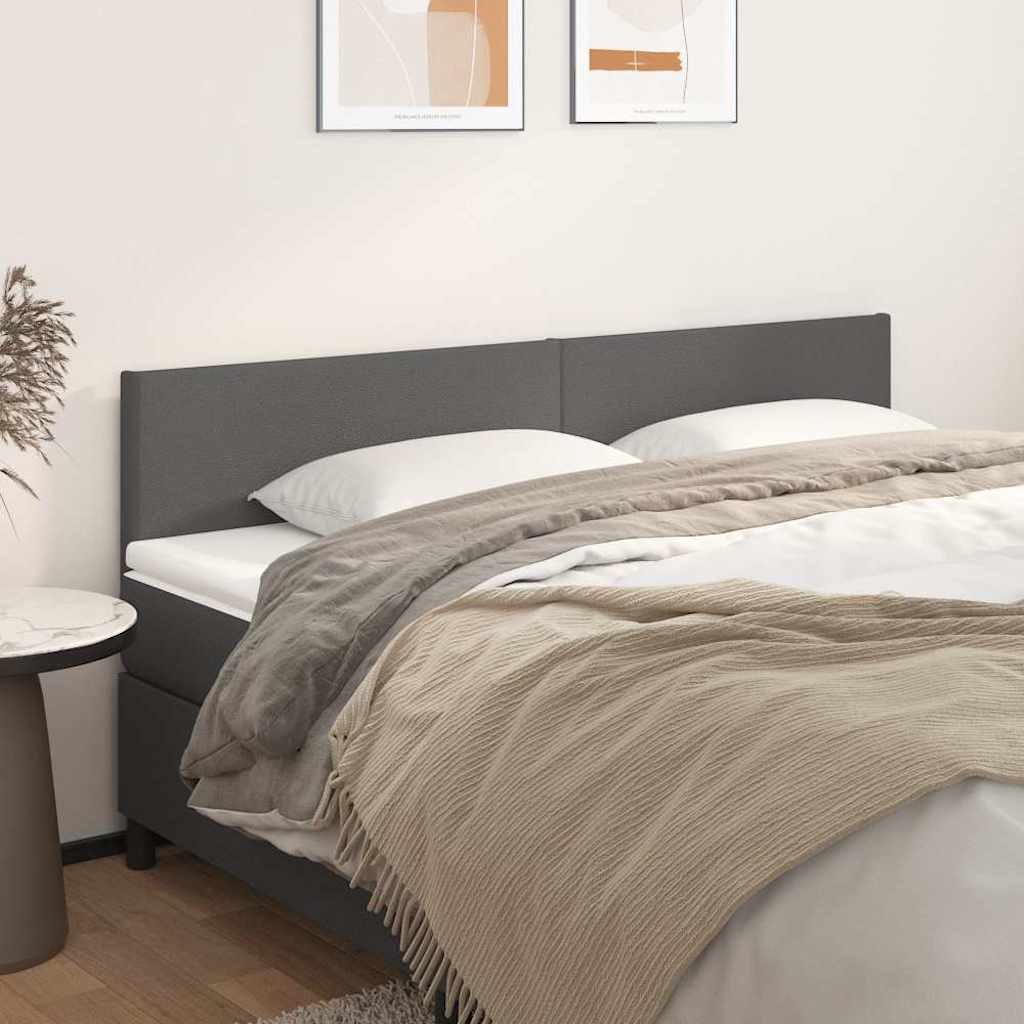 Kopfteile Grau 160x5x78/88 cm Kunstleder