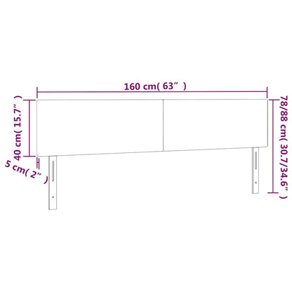 Kopfteile Cappuccino-Braun 160x5x78/88 cm Kunstleder