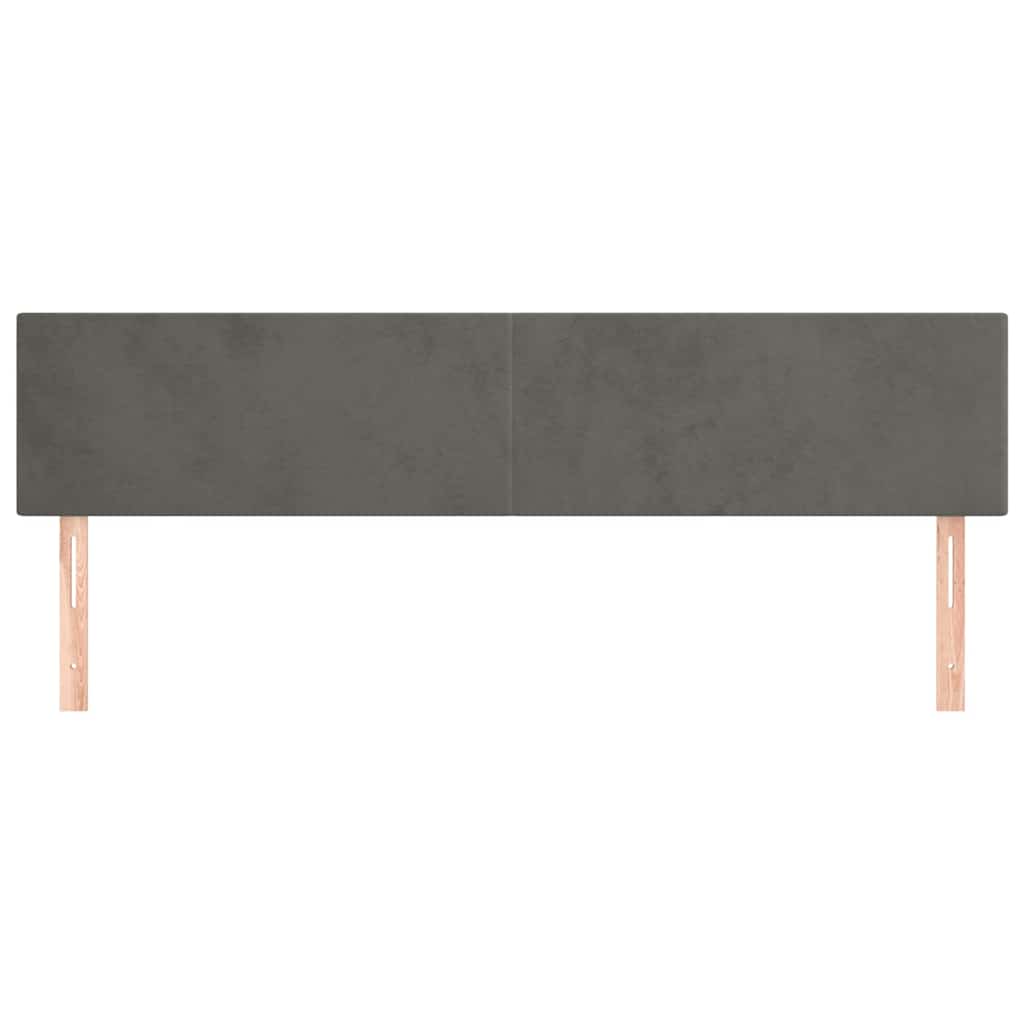 Kopfteile Dunkelgrau 160x5x78/88 cm Samt
