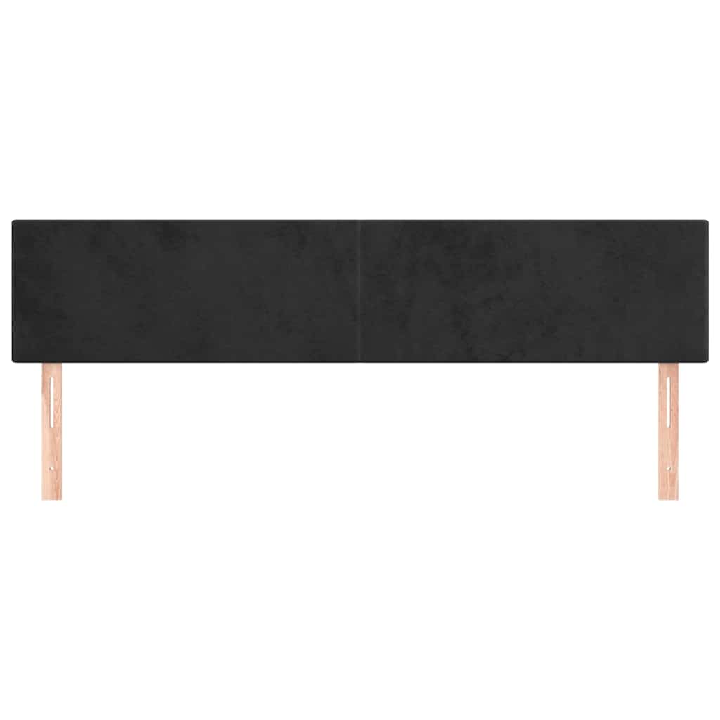 Kopfteile Schwarz 160x5x78/88 cm Samt