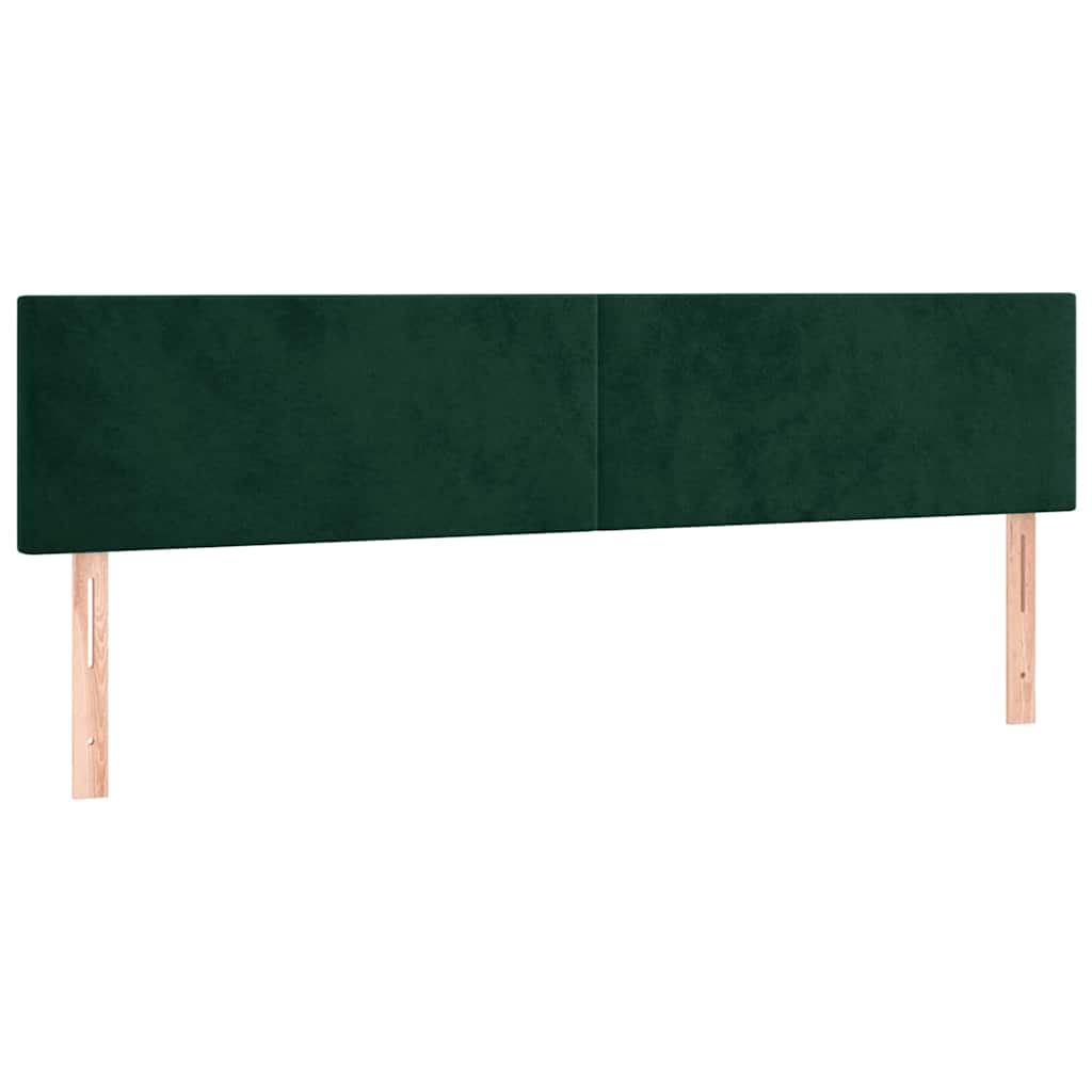 Kopfteile Dunkelgrün 160x5x78/88 cm Samt