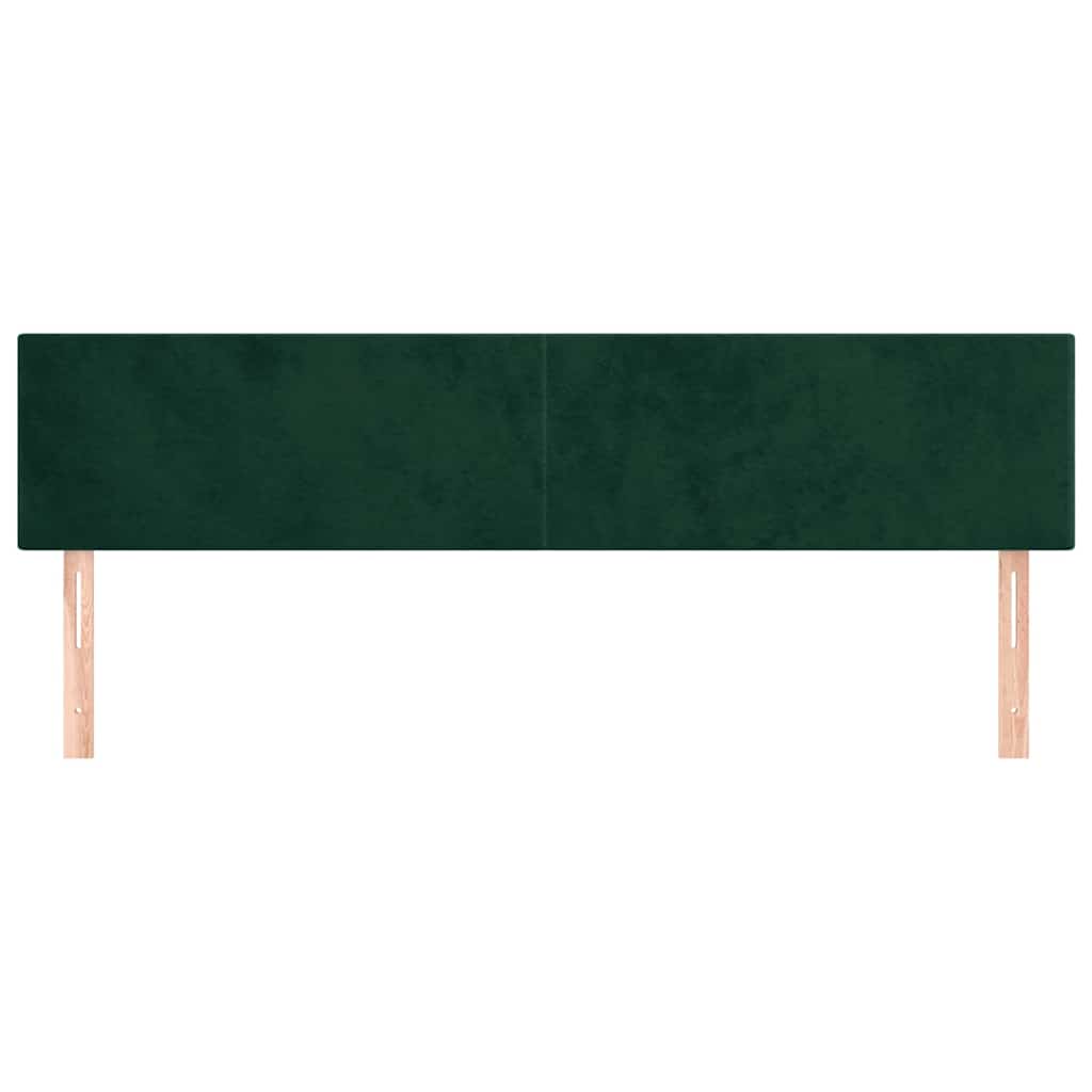 Kopfteile Dunkelgrün 160x5x78/88 cm Samt