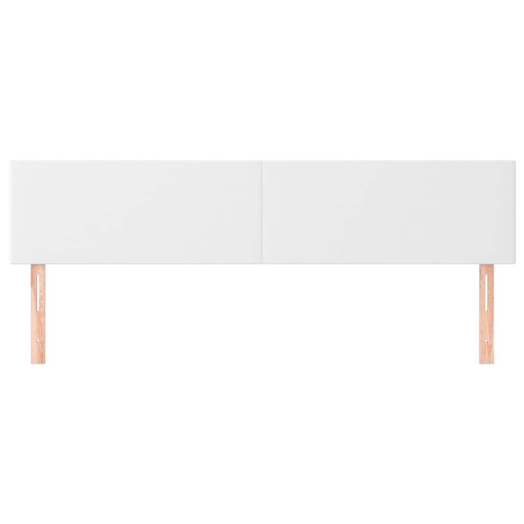 Kopfteile Weiß 180x5x78/88 cm Kunstleder